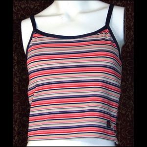 CHAMPION  striped spaghetti strap top L 💥🕛